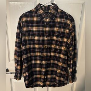 J. Crew Men’s Plaid Navy Blue Yellow Red Flannel (Men’s Medium)